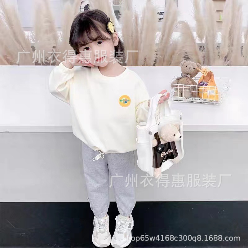 Otoño invierno 2022 nuevo medio niño cuello redondo sudaderas dos piezas tendencia niños deportes sudaderas sudaderas venta al por mayor pic 2