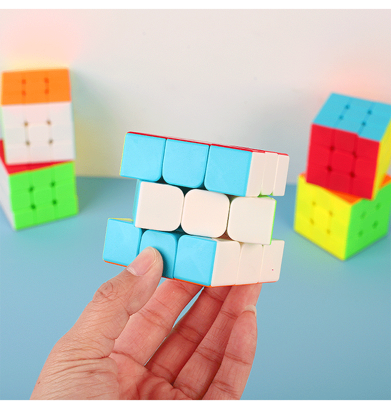 Cubo rubik de tercer orden competencia para niños cubo rubik suave cubo de tercer orden desarrollo intelectual cubo rubik despresurizado fábrica de juguetes venta al por mayor pic 7