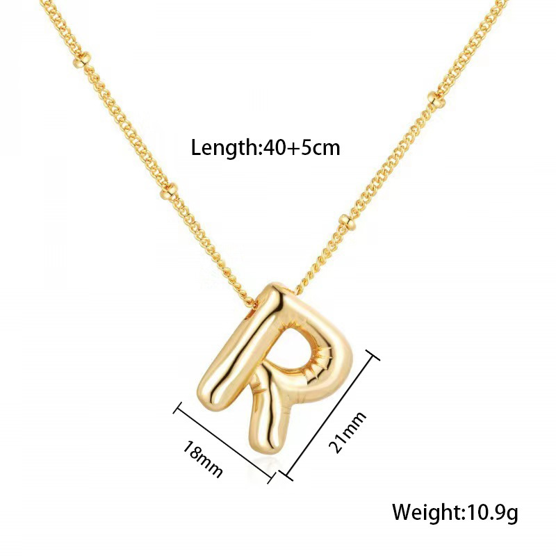 臻茫跨境钛钢网红爆款好看不锈钢项链常规派对气球字母吊坠项链女详情21