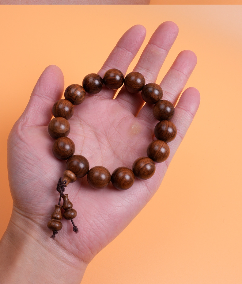 Single-circle large-sized rosewood Buddhist prayer beads and cultural play bracelets for both men and women pic 4