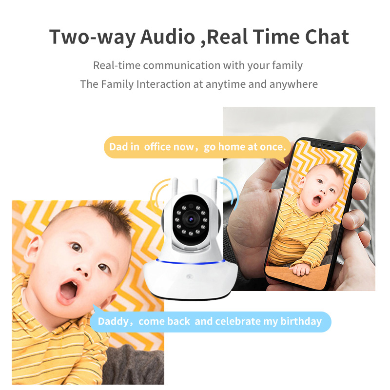 V380 Wireless wiif camera indoor shaking head machine monitor high-definition smart home bald strong shaking head machine pic 4