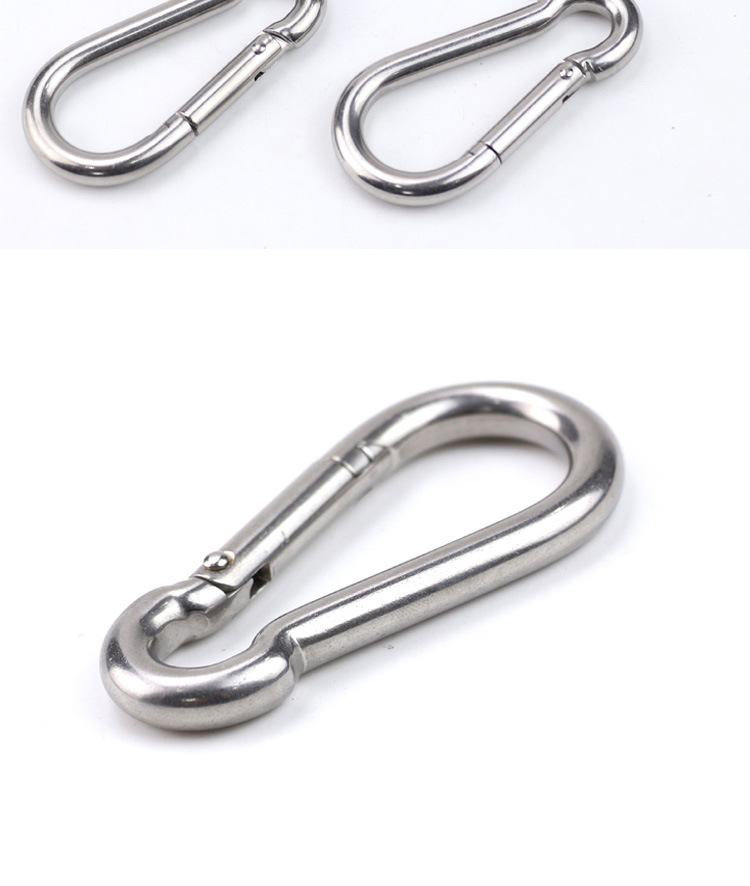 The manufacturer specializes in supplying stainless steel standard spring buckles, 304 stainless steel standard spring mountain climbing buckles pic 7
