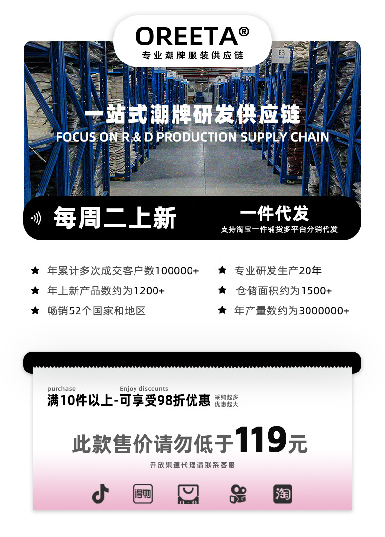 OREETA丨vintage直筒工装裤女可调节日系工装裤潮牌阔腿工装裤男详情1