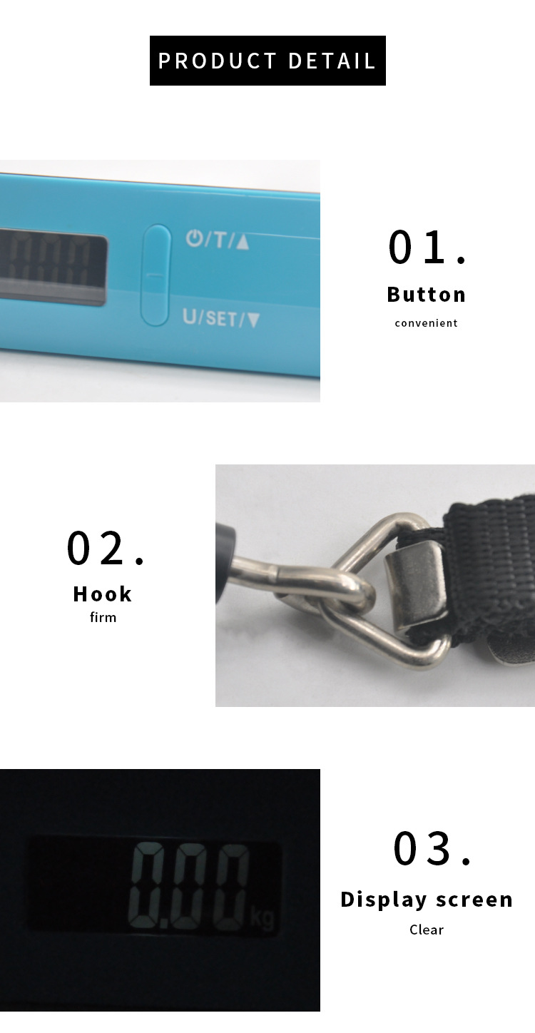 [Constant-746E]厂家直销电子行李秤便携式电子秤小型家用手提秤跨境  外贸电子称详情5