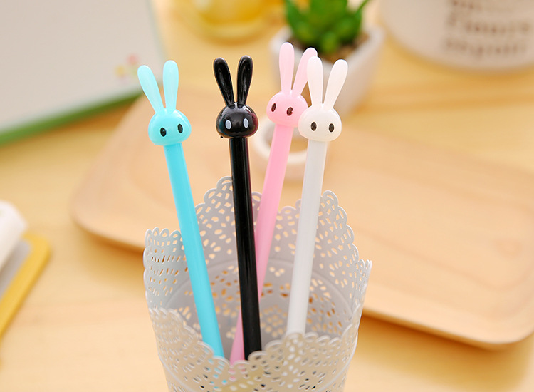 T-promote Candy, long-eared rabbit, cartoon creative gel pens, ballpoint pens, signature pens, black pens, student stationery wholesale pic 3