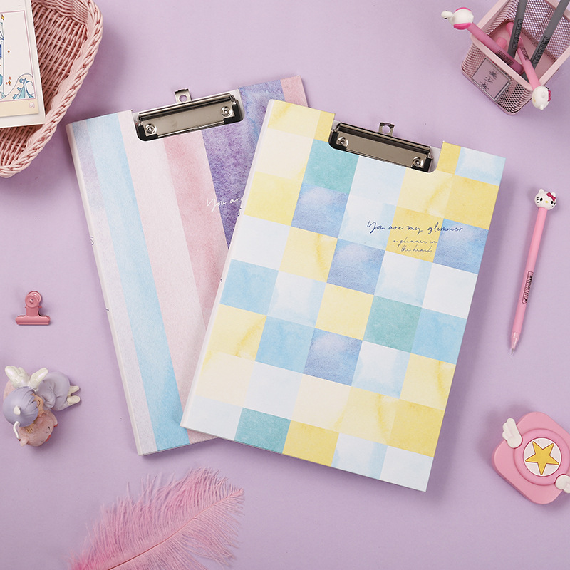 新款卡通A4板夹文件夹学生考试垫板资料ins高颜值文件夹办公文具详情9