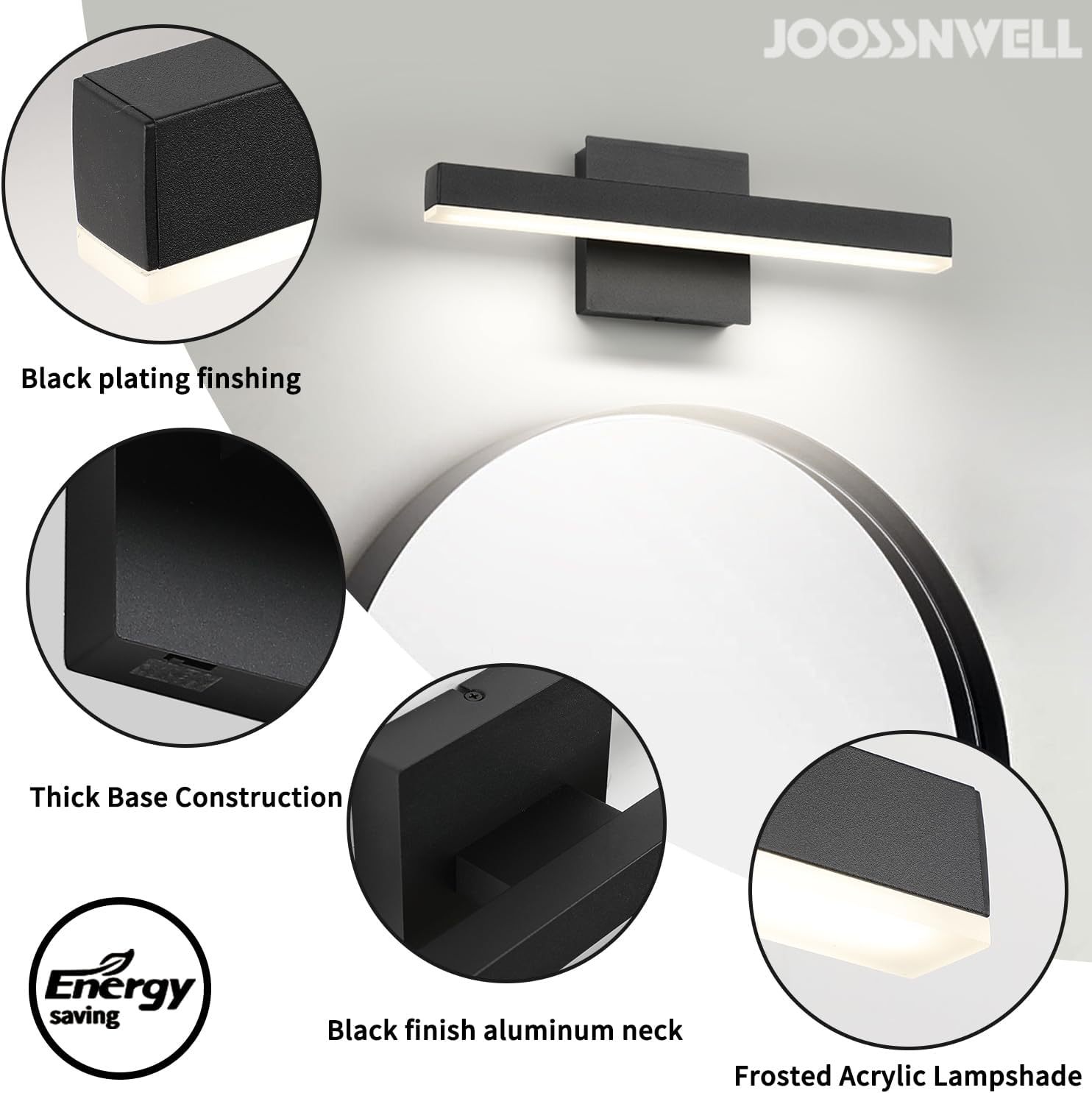 Cross-border exclusive LED bathroom mirror, front light, bathroom lighting, supplementary light, cabinet light pic 1