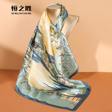 Silk scarves, new and versatile mulberry silk scarves, wholesale 70 square scarves, decorative scarves, summer souvenirs pic 1