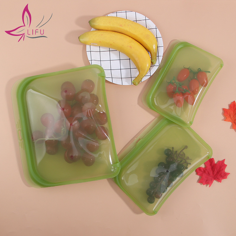Creative semi-transparent storage bags, food silicone preservation bags, high-temperature resistant storage bags, food silicone sealed preservation bags pic 4
