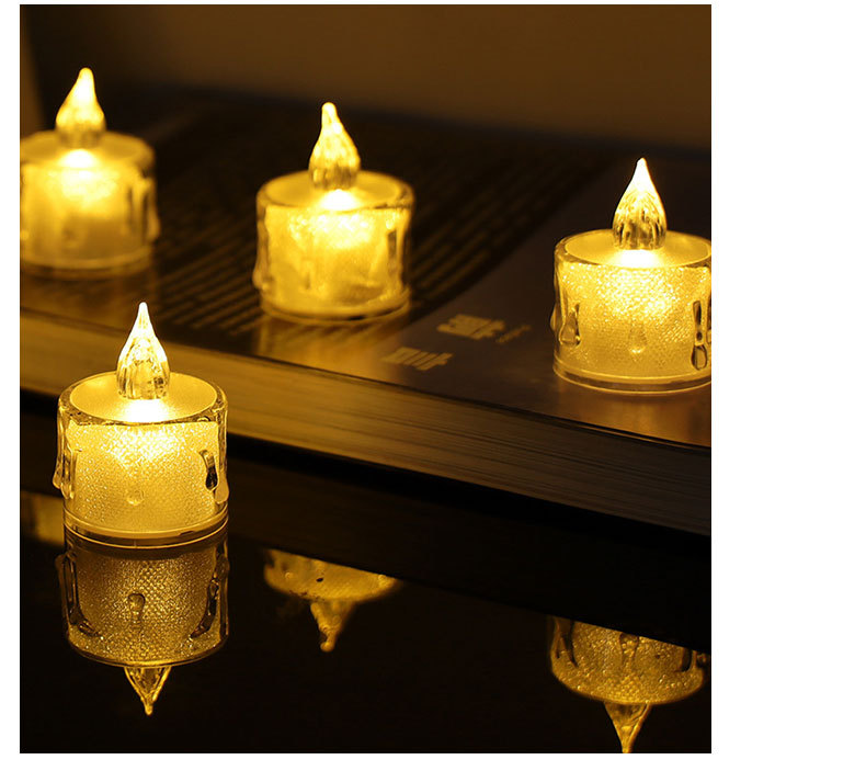 Cross-border exclusive supply of smokeless lighting led electronic candle lamps wholesale, transparent small tea wax Christmas proposal decoration pic 10