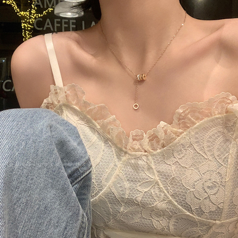 钛钢不掉色小蛮腰轻奢项链女2023年网红小众高级设计感颈链锁骨链详情5