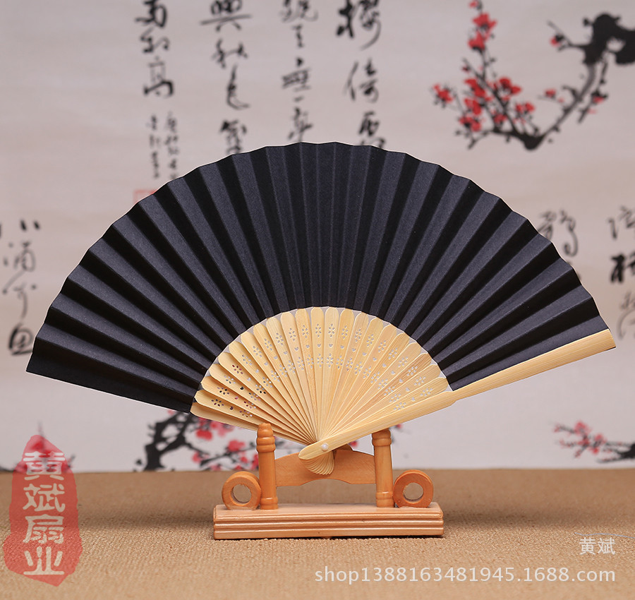 7寸空白折扇儿童绘画涂色纸扇白色彩色扇子幼儿园创意DIY手工材料详情17