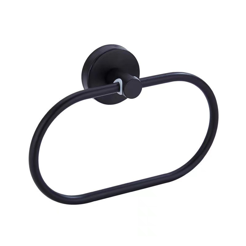 Stainless steel tissue paper rack, towel rod, towel ring hook, tissue paper rack, bathroom non-drilling bathroom hanging accessory set pic 12