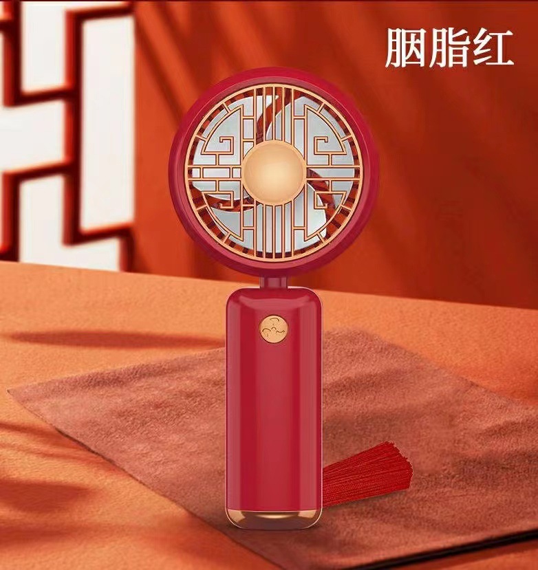 国潮迷你手持小风扇中国风复古便携口袋充电学生办公礼品直播带货详情4
