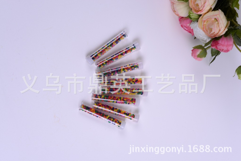 鼎浩 2025新款水晶彩泥 吸水珠WATER BEADS DIY 营养土无土栽培泡大珠水宝宝 40只/卡 地摊解压玩具详情2