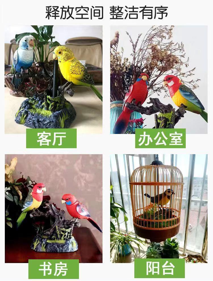 仿真声控感应小鸟鹦鹉鸟笼学说话婴儿儿童宝宝玩具摆饰装饰力详情11