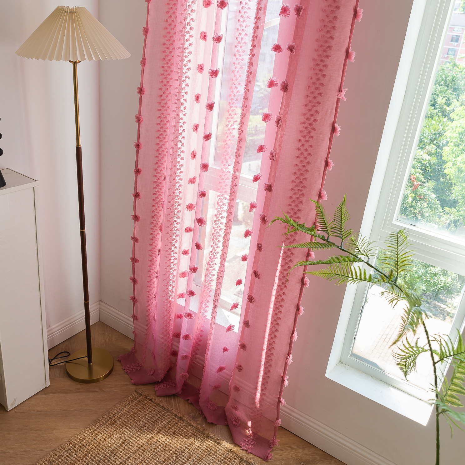 Cross-border best-selling Instagram influencer finished yellow niche light and thin window screen for living rooms and bedrooms. Manufacturer pic 45