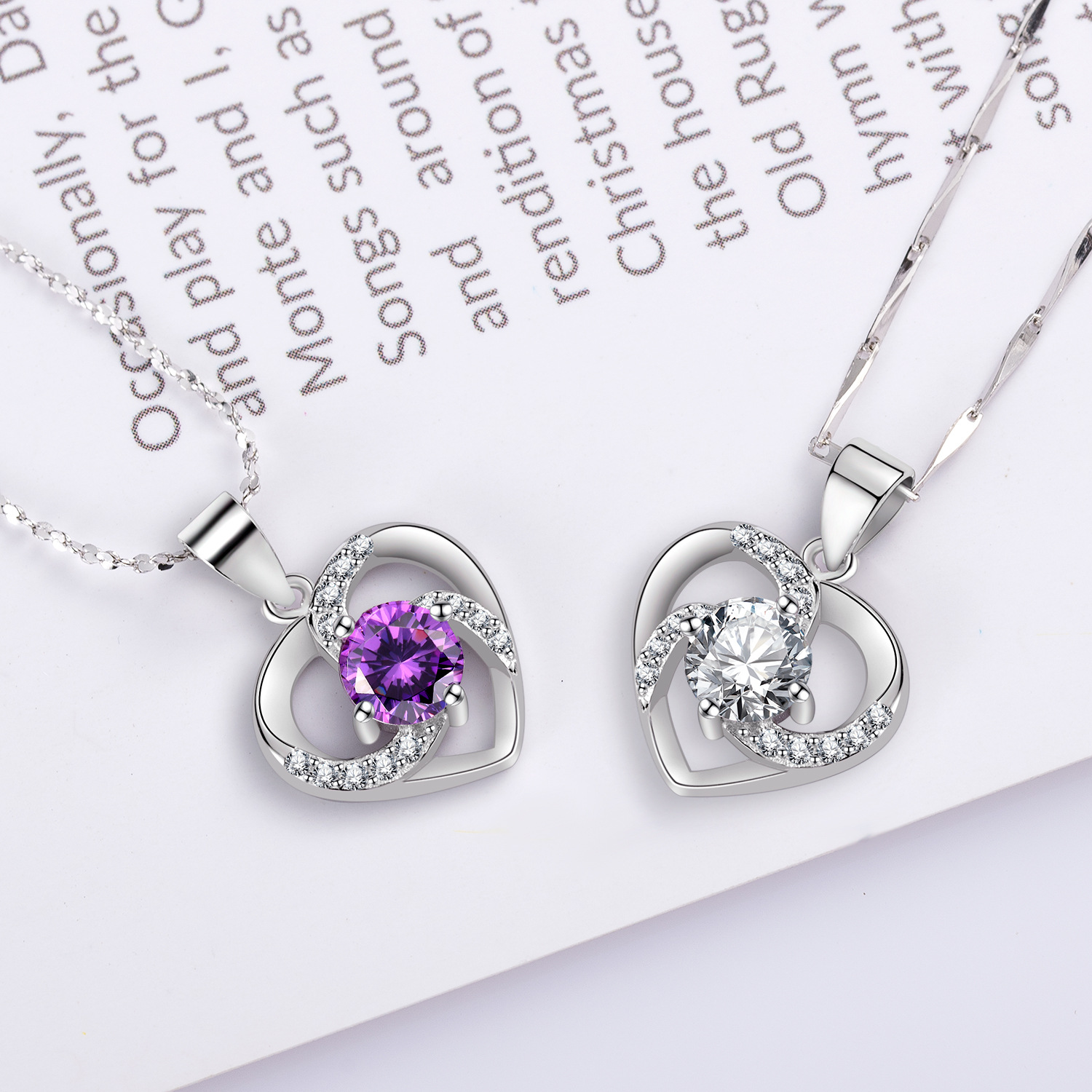 A high-quality imitation D-color moissanite four-leaf clover female pendant with eight hearts and eight arrows from a live-streaming product by a popular influencer on Kuaishou and Douyin pic 85