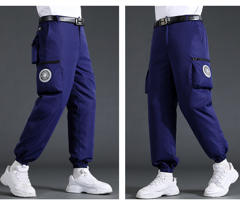 夏季新款降温防暑空调裤户外高温制冷带风扇工装裤劳保电焊工作裤详情23