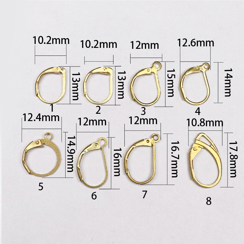 厂家现货批发法国钩diy饰品配件耳钩耳夹耳钉耳环耳饰详情2