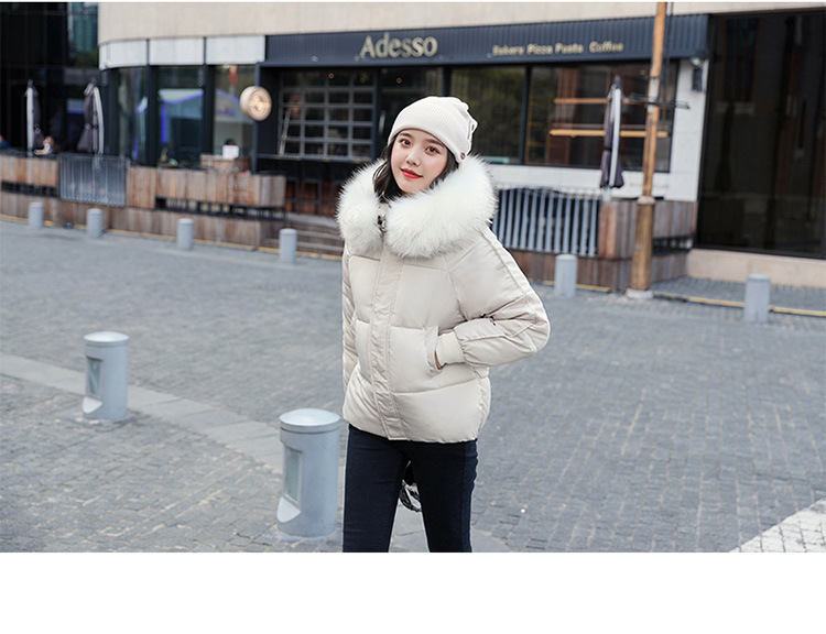 New winter cotton-padded jacket, thickened cotton-padded jacket, down cotton-padded jacket for women, short Korean-style fitted hooded bread jacket pic 24