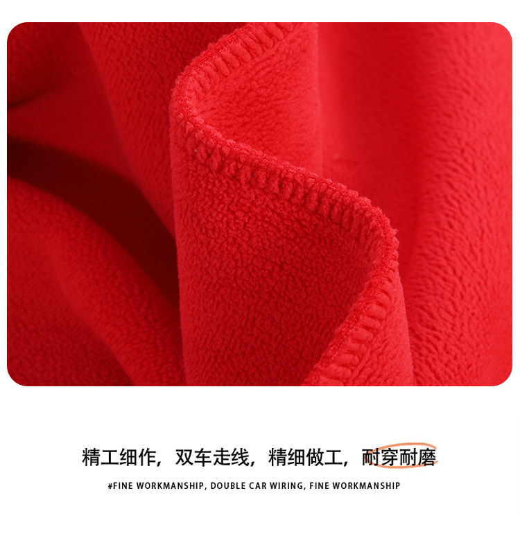 秋冬款红色新年亲子装 加绒帽衫卫衣全家装 2024红色过年服亲子装详情23