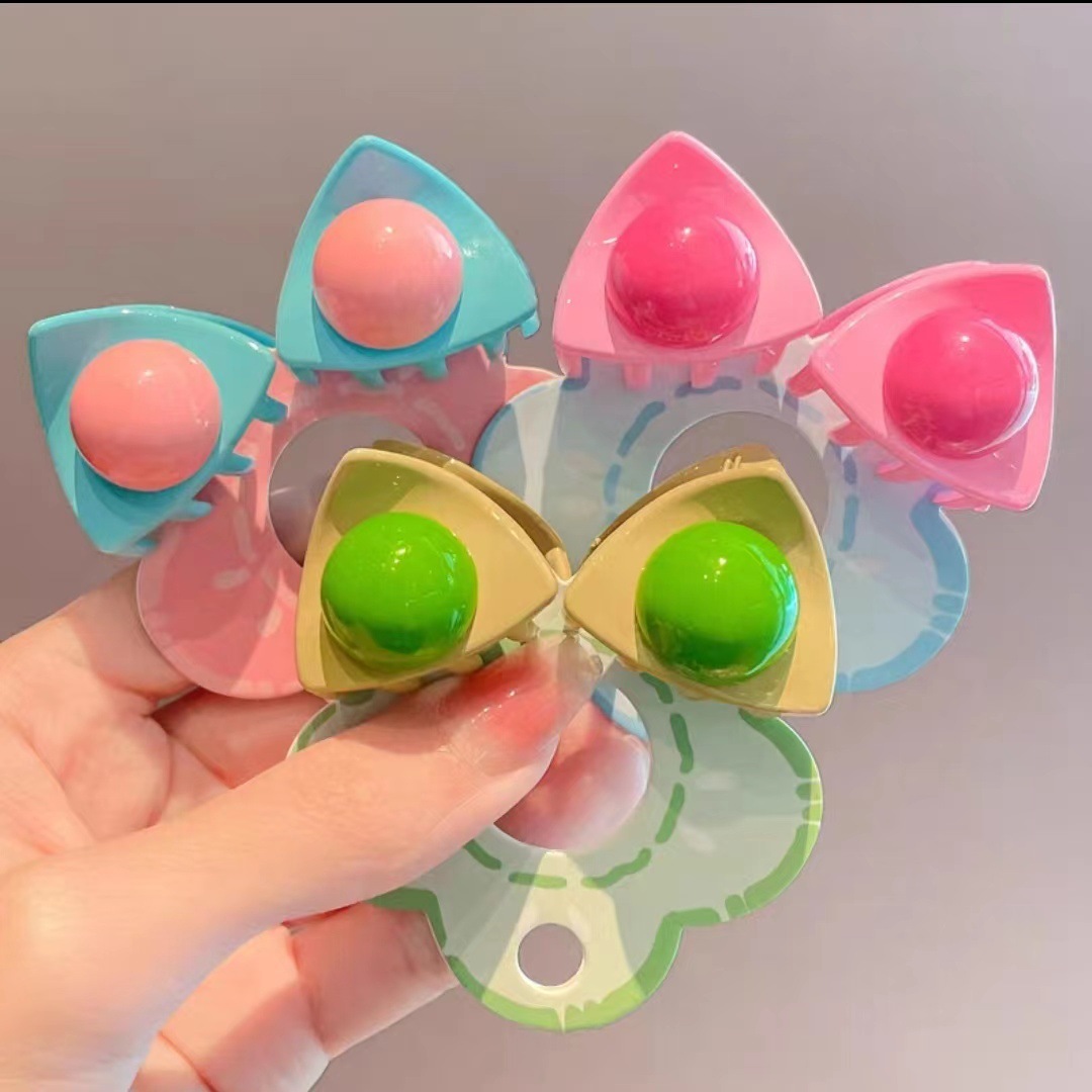 儿童发夹y2k多巴胺抓夹猫耳朵发卡小女孩头饰可爱女童刘海碎发夹详情2