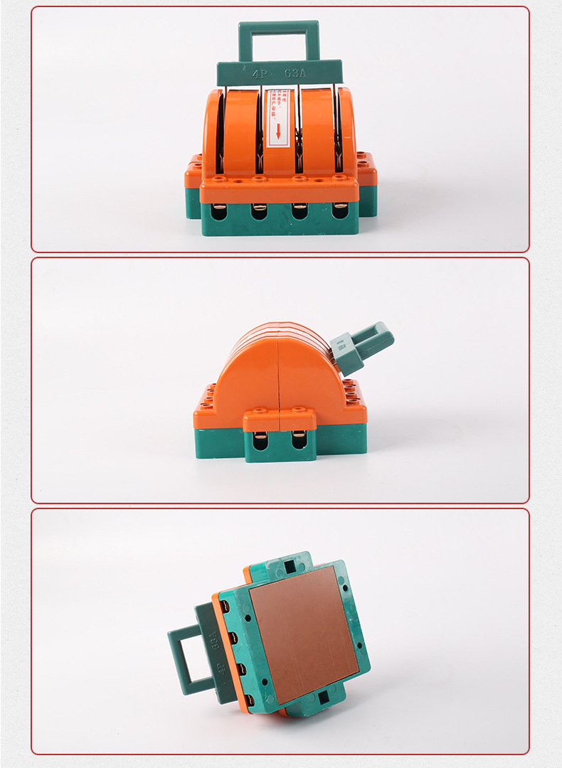 The manufacturer supplies all-copper 4P63A bidirectional switching knife switches, reverse and forward knife switches, and new resin double-throw knife switches pic 5