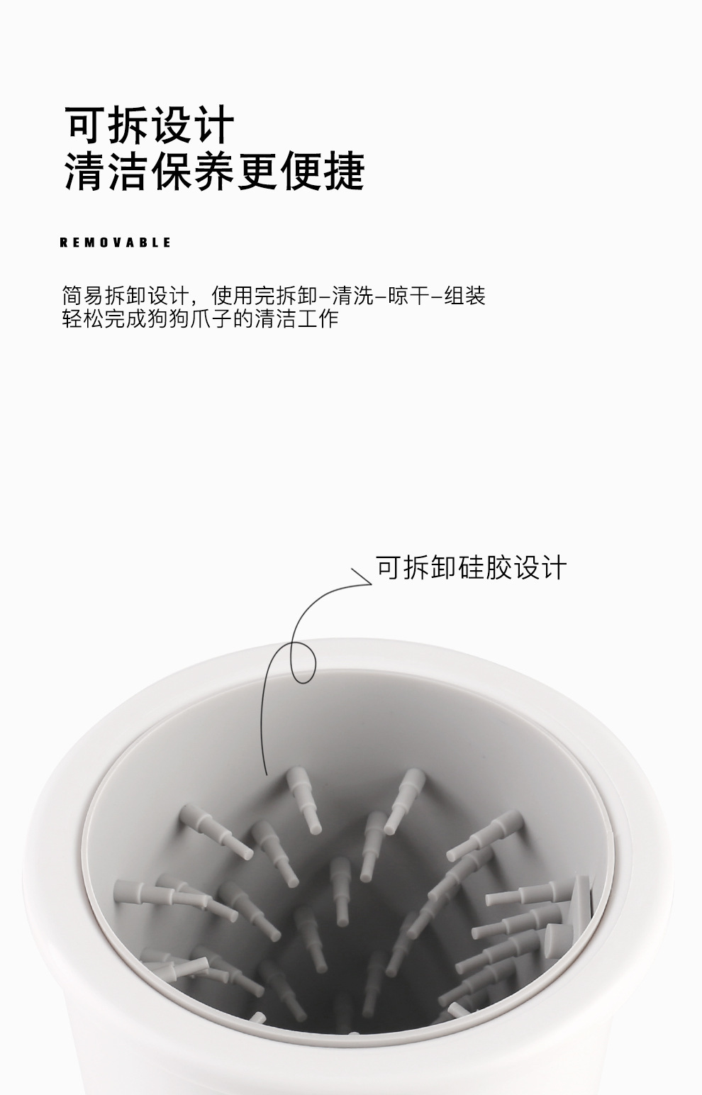 New USB charging pet foot wash, electric pet dog paw wash cup, fully automatic dog foot wash cup manufacturer in stock pic 3