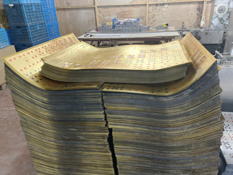 金箔扑克牌 土豪金镀金磨砂金彩色风景款扑克详情9