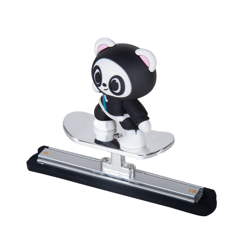 Kung Fu Bear Car Aromatherapy skateboard car decoration, cartoon and cute, swinging with the car, long-lasting fragrance, dashboard decoration pic 12