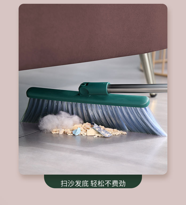 Ruilida broom Set, a household broom combination with double snap-lock folding, does not stick to hair when folded, is a perfect tool for sweeping and cleaning pic 15