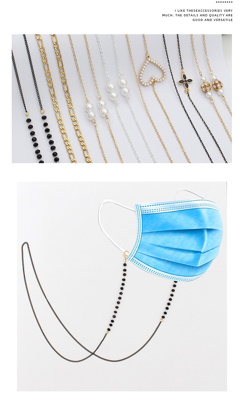 Cross-border ins high-end eyeglass chains, European and American trendy and fashionable anti-loss pendant chains, masks, eyeglasses and accessories factory direct sales pic 4