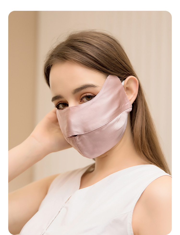 真丝口罩女防紫外线透气防晒面罩桑蚕丝脸罩护眼角全脸防护夏遮阳详情22