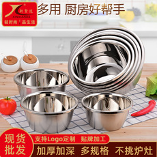 不锈钢盆304食品级多用刨丝盆 餐具和面打蛋盆带盖汤碗汤盆漏盆详情7