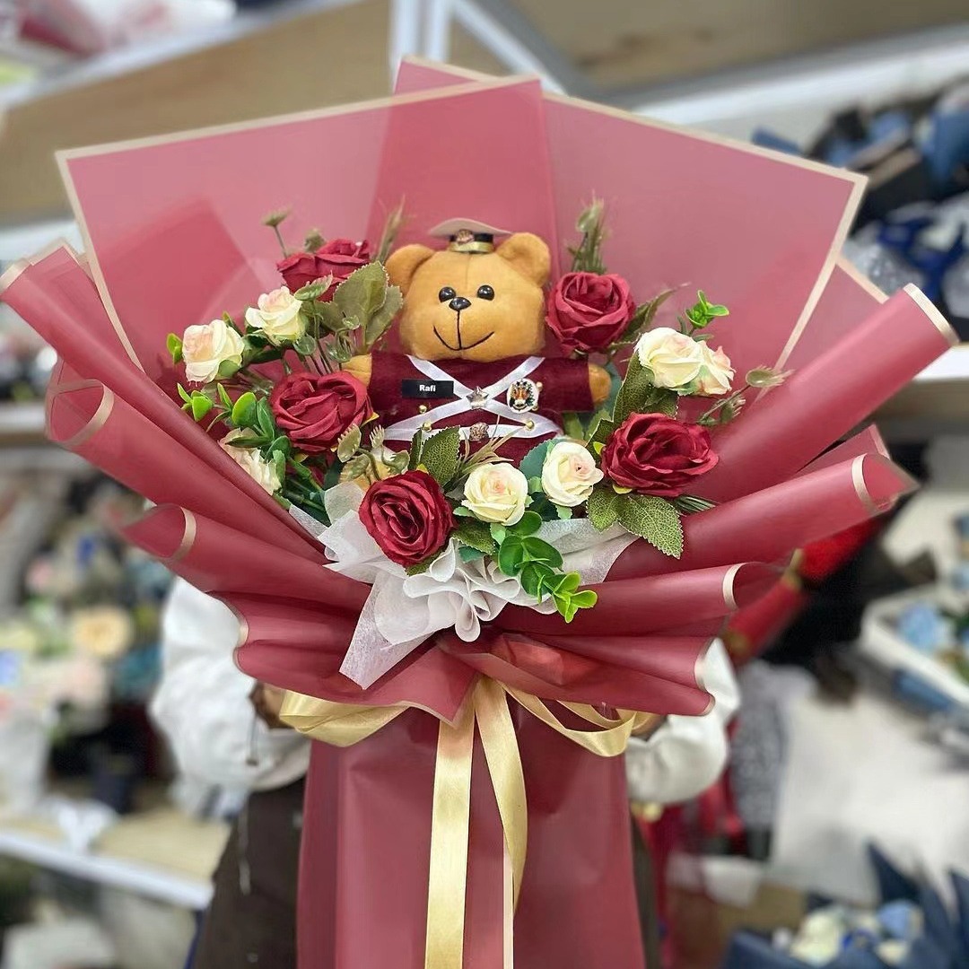 新款清新小雏菊包装纸清新似你 PP防水包花纸加厚欧雅纸DIY批发详情10