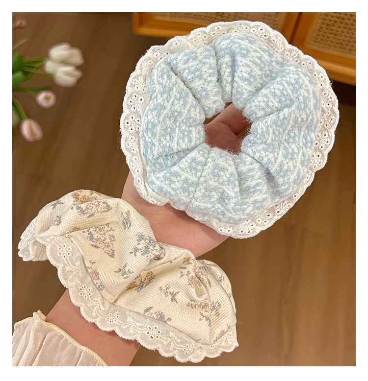 小清新大肠发圈女扎丸子头发绳温柔百搭头绳甜美可爱不伤发头饰夏详情11