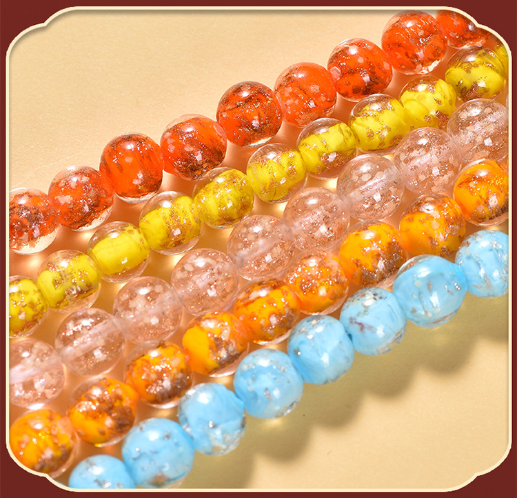 金沙夜光琉璃珠 DIY手链配饰 散珠圆珠荧光串珠 手工制作材料夜光饰品 毛巾赠送详情17