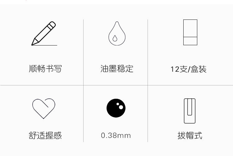 Wholesale of boxed cartoon gel pens, student writing and problem-solving ballpoint pens, 0.5mm black cap signature pens pic 6