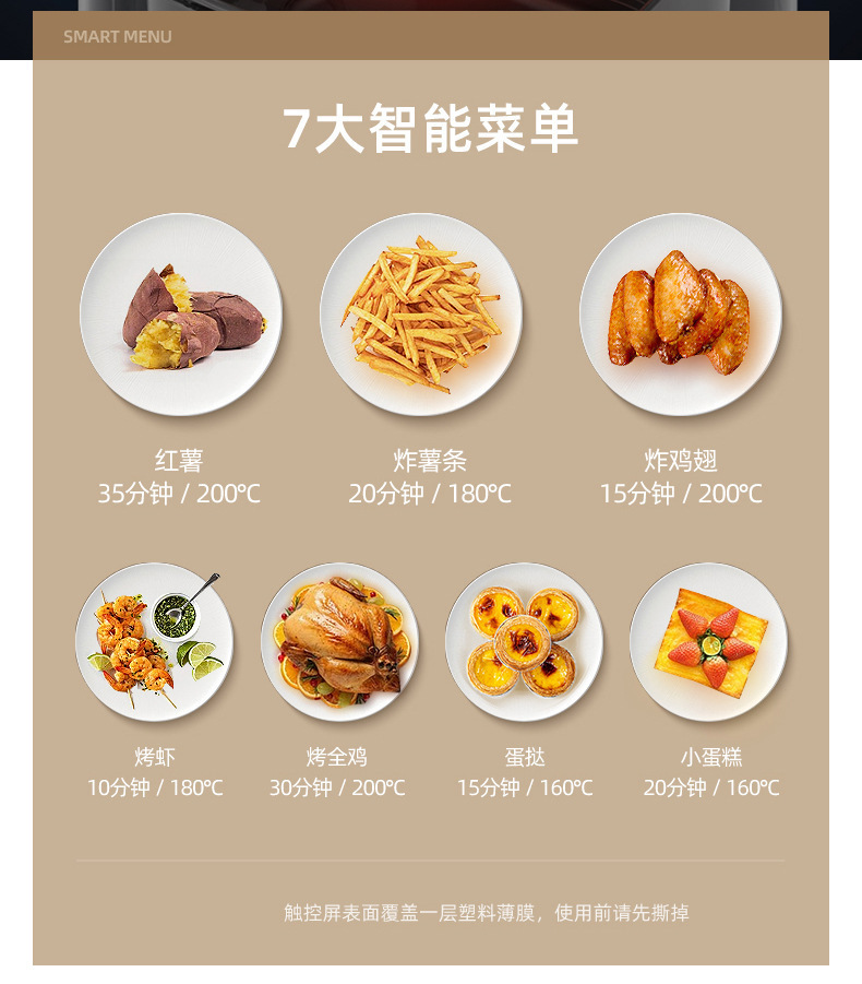 Xianke Visual air fryer, smoke-free, multi-functional household large-capacity electric fryer, French fries machine, can be delivered on behalf of customers with free shipping pic 4