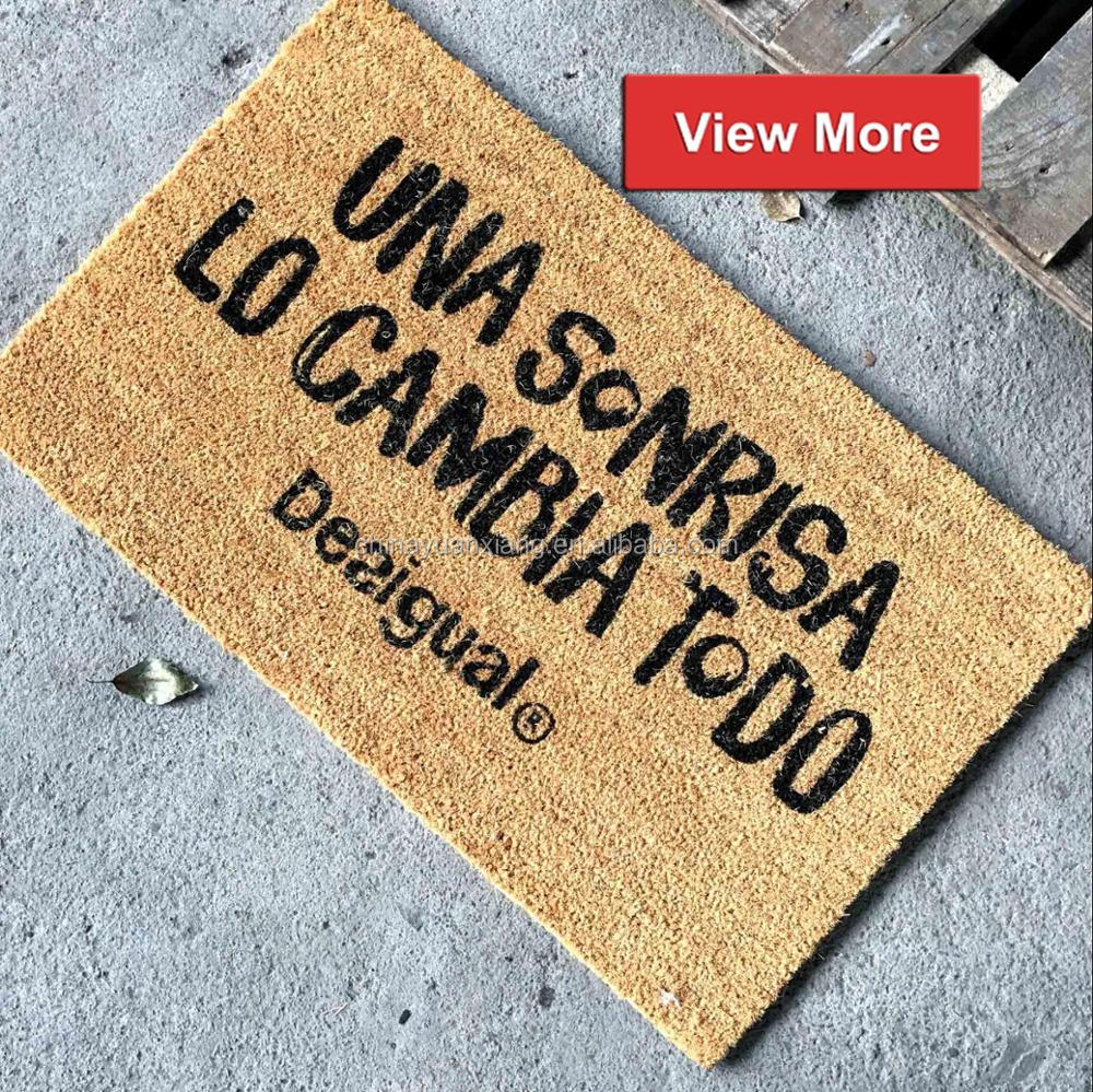 Rubber embossed coir coconut thread, coconut palm coco, coconut shell fiber, coconut tree anti-slip mat, carpet, door mat, floor mat pic 13