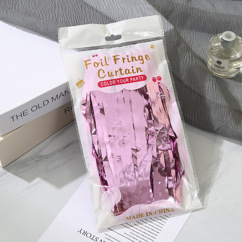 跨境专供1*2M纯色雨丝帘生日装饰派对布置用品舞台墙面装饰道具详情7