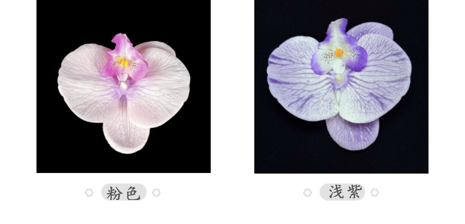 仿真蝴蝶兰花头11.5CM假花diy绢花婚礼装饰花艺簪花材料摆件批发详情14