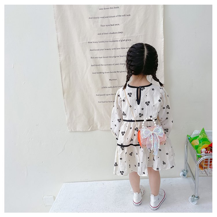 可爱女童斜挎包小香风时尚儿童手提斜背包包公主淑女珍珠包单肩包详情53