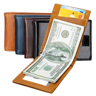 Factory direct sales, foreign trade bestsellers, RFID anti-theft brush genuine leather US dollar bag, small and mini US dollar wallet from Europe and America pic 14