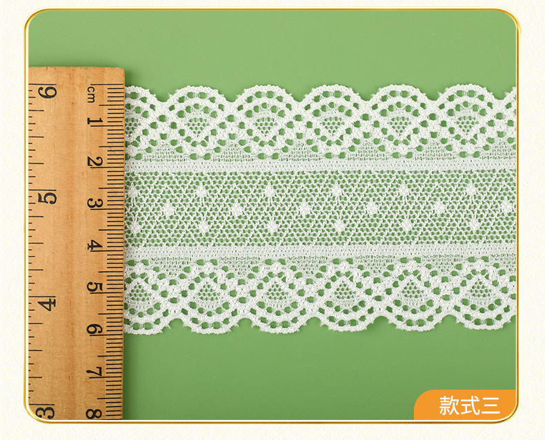 Non-elastic lace trim, double-sided lace trim, exquisite hollowed-out lace trim, lace accessories in stock pic 10
