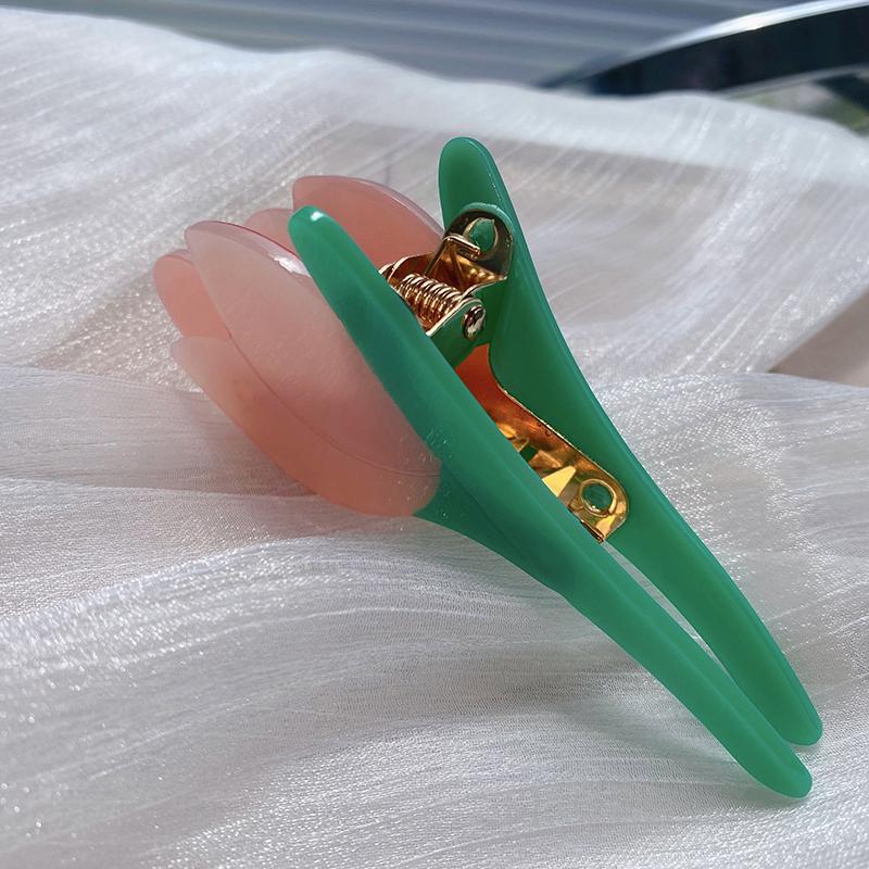 让郁金香长在头上~时髦设计感发夹花朵抓夹个性发夹鲨鱼夹发饰潮详情11