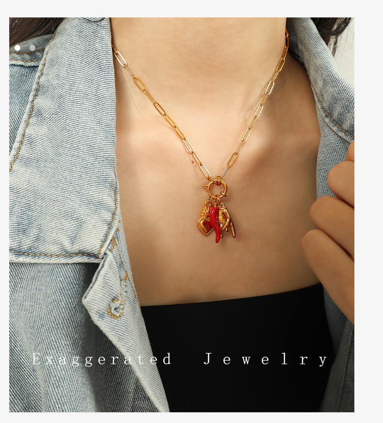 Cross-border best-selling necklace, high-end and elegant design, collarbone chain, European and American retro, versatile and fashionable pendant for women pic 17