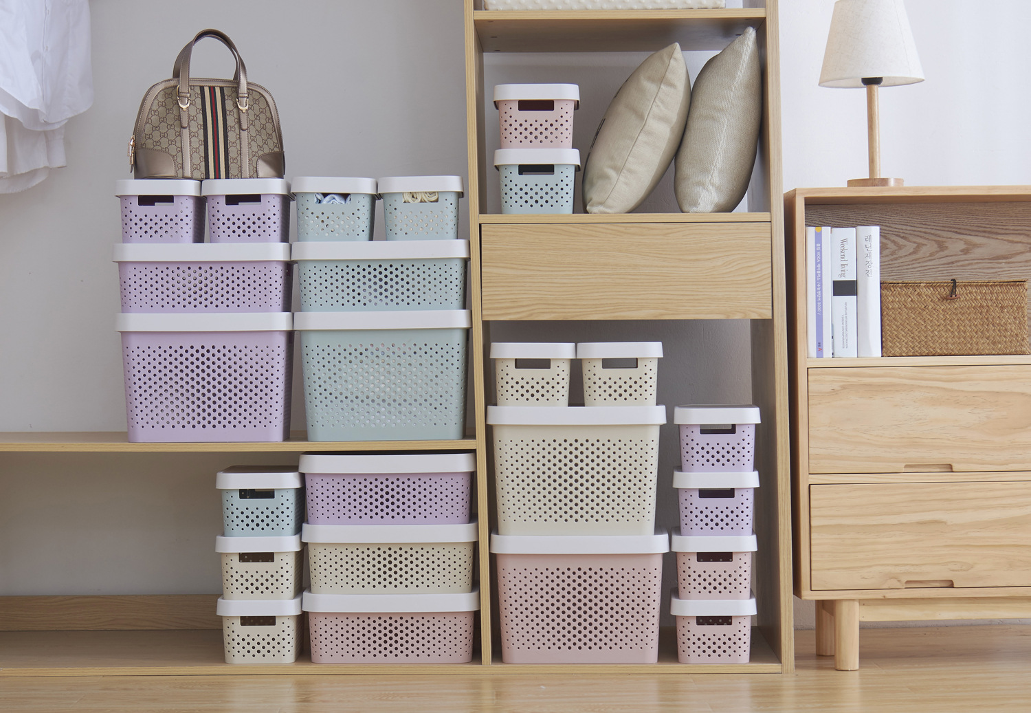 J25-6101 storage box, organizing clutter, storage basket, storage box, kitchen plastic box, stackable and combinable basket wholesale pic 2