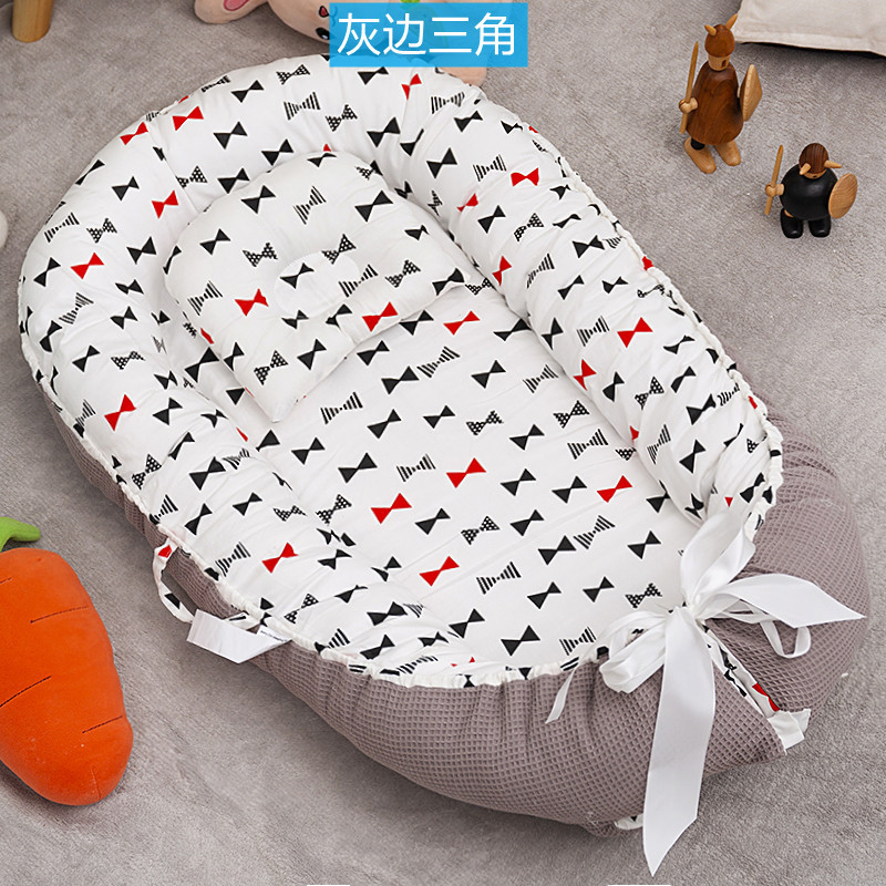 Cross-border exclusive folding, detachable and washable portable anti-pressure crib, midbed bionic fully detachable baby pillow crib pic 53